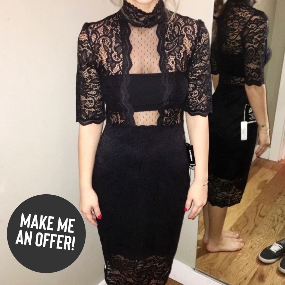 Express Lace black dress